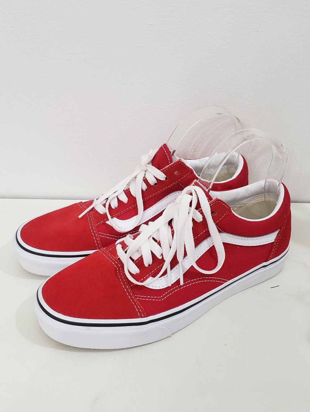 Vans Old School Red Sneakers Women's Sz 8.5 - Picture 4 of 8